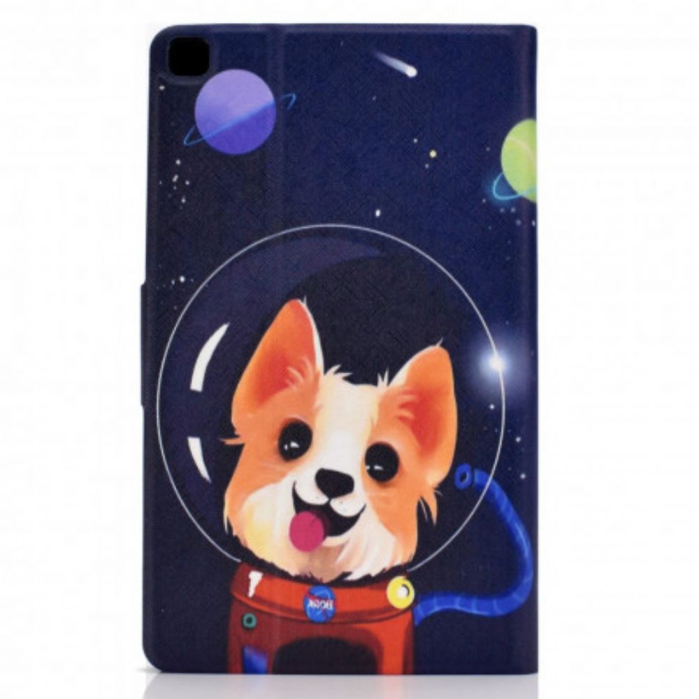 Leren Hoesje voor Samsung Galaxy Tab A7 Ruimtehond