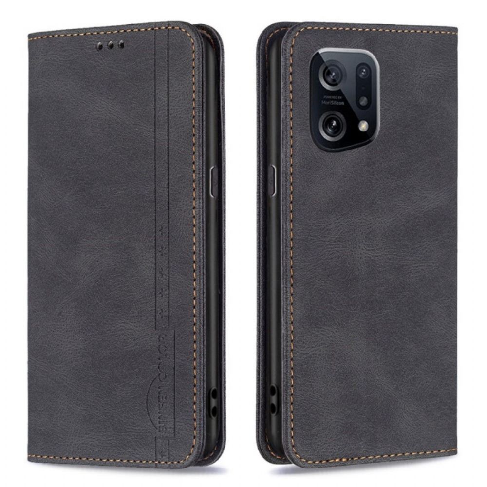 Bescherming Hoesje voor Oppo Find X5 Folio-hoesje Binfen-kleur