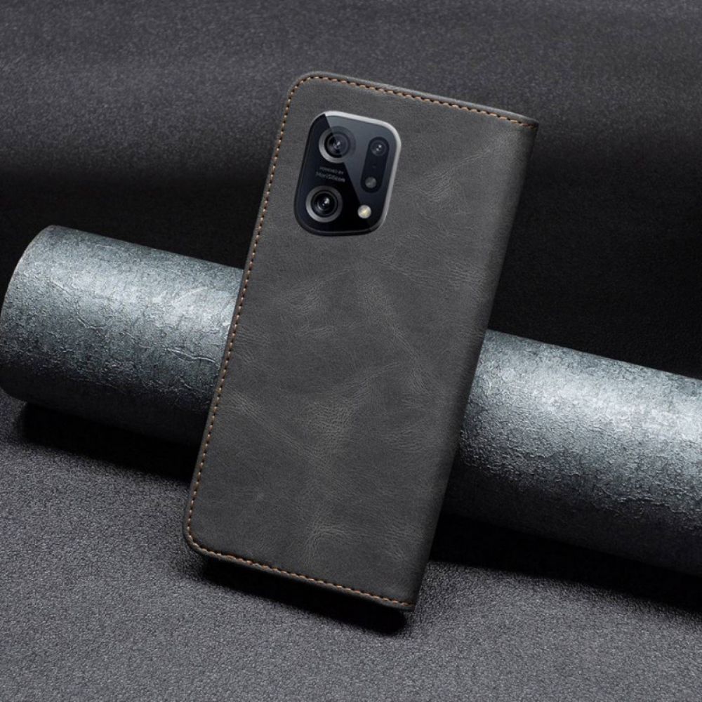Bescherming Hoesje voor Oppo Find X5 Folio-hoesje Binfen-kleur