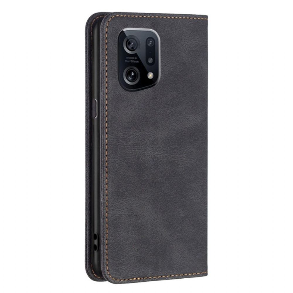 Bescherming Hoesje voor Oppo Find X5 Folio-hoesje Binfen-kleur