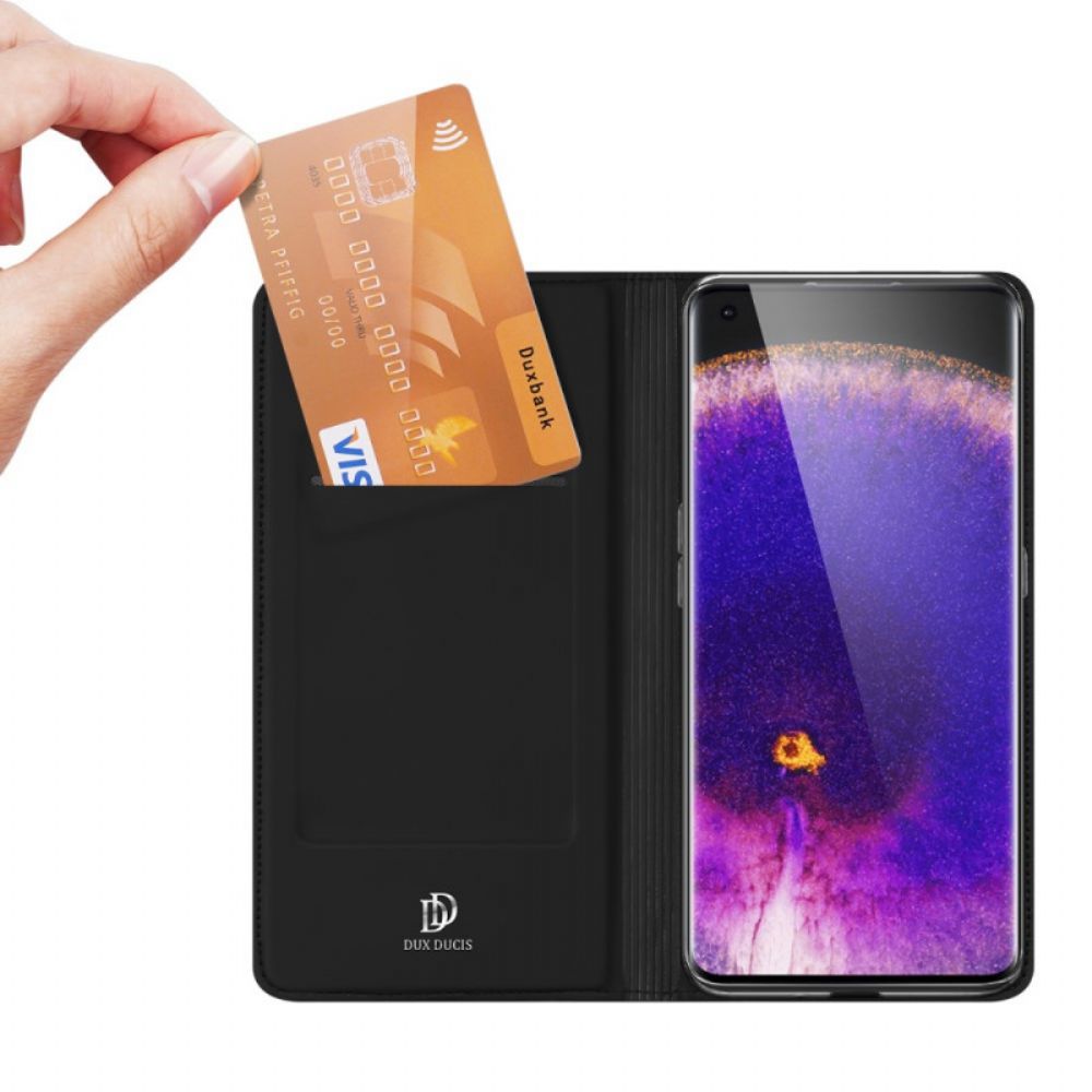 Bescherming Hoesje voor Oppo Find X5 Folio-hoesje Dux Ducis Pro-skin