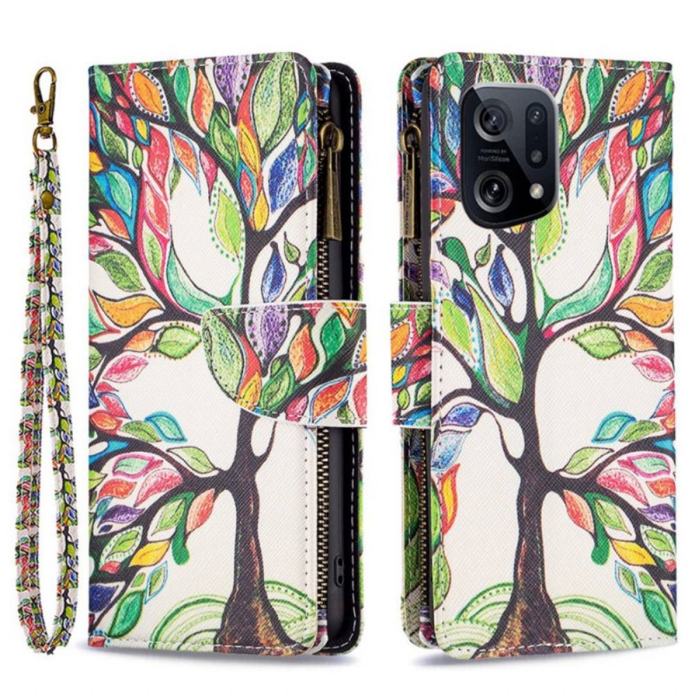 Flip Case voor Oppo Find X5 Zip Boomzak