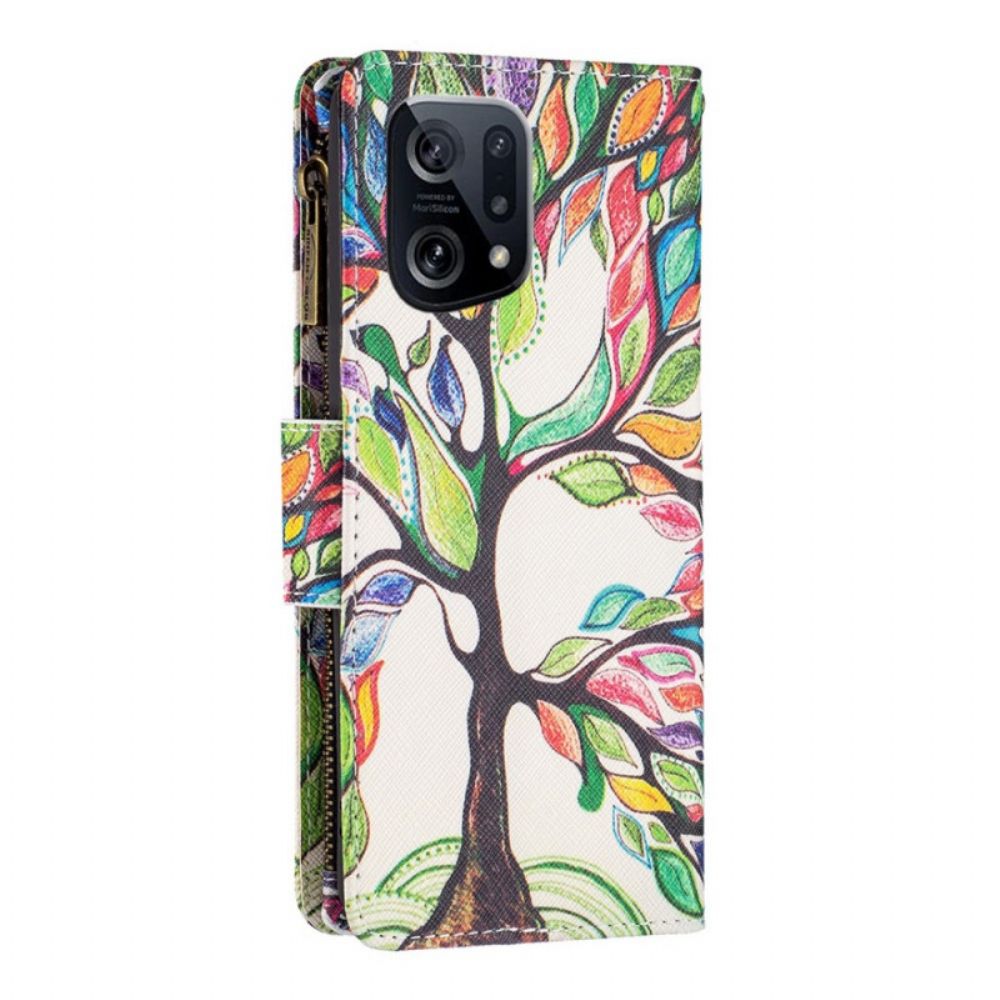 Flip Case voor Oppo Find X5 Zip Boomzak