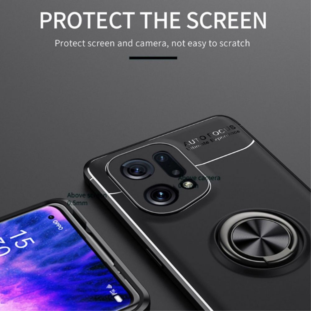 Hoesje voor Oppo Find X5 Draaiende Ring