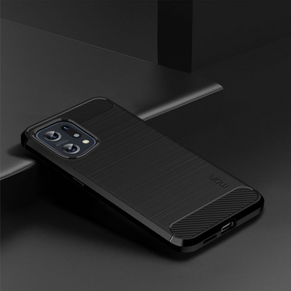 Hoesje voor Oppo Find X5 Mofi Geborstelde Koolstofvezel