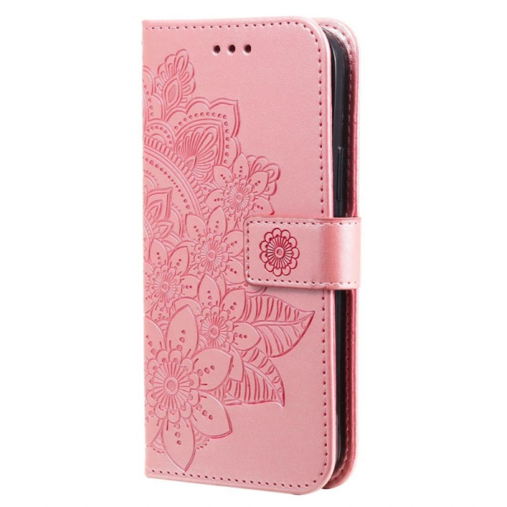 Leren Hoesje voor Oppo Find X5 Met Ketting Band Mandala
