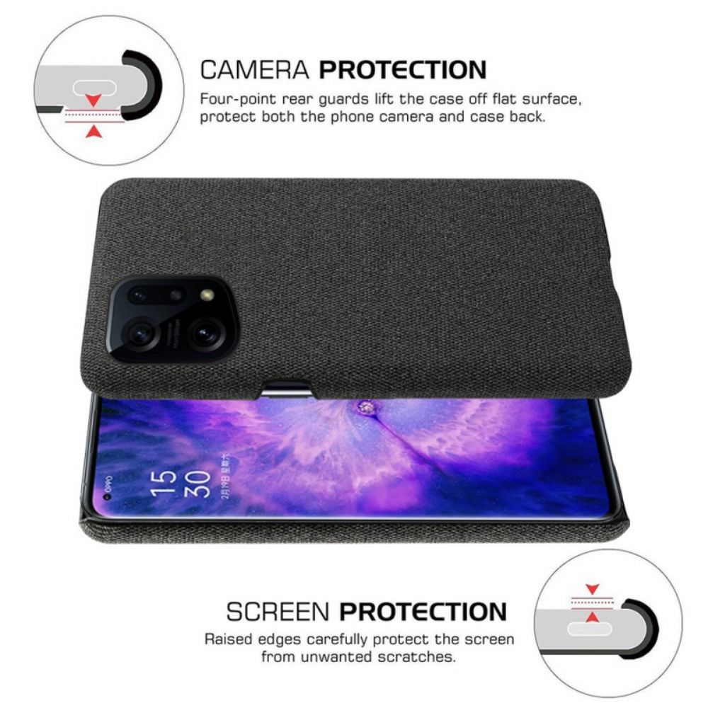 Telefoonhoesje voor Oppo Find X5 Chique Stof