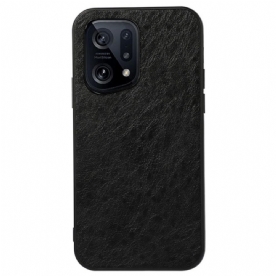 Telefoonhoesje voor Oppo Find X5 Ledereffect