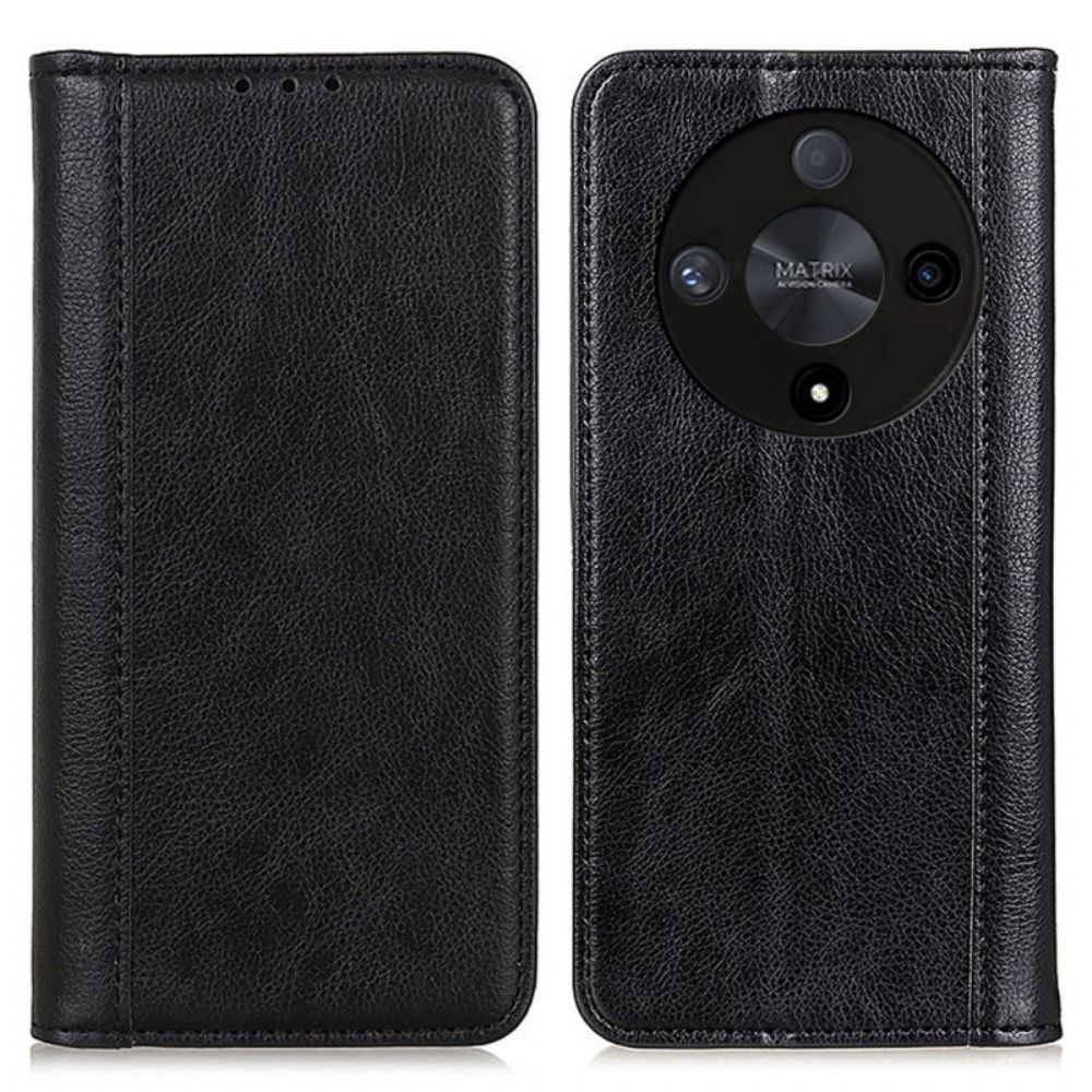 Folio-hoesje Voor Honor X9b / Magic 6 Lite Splitleer Met Litchi-textuur