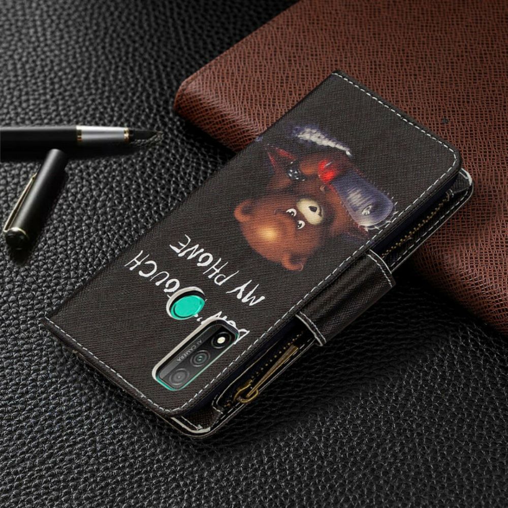 Folio-hoesje voor Huawei P Smart 2020 Beerzak Met Rits