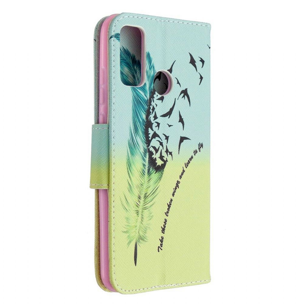 Folio-hoesje voor Huawei P Smart 2020 Leren Vliegen