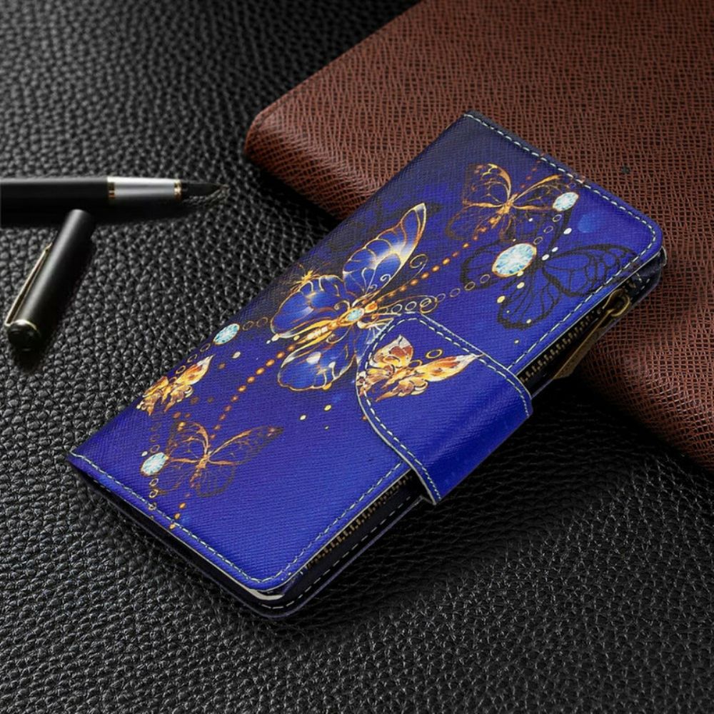 Folio-hoesje voor Huawei P Smart 2020 Vlinderszak Met Rits