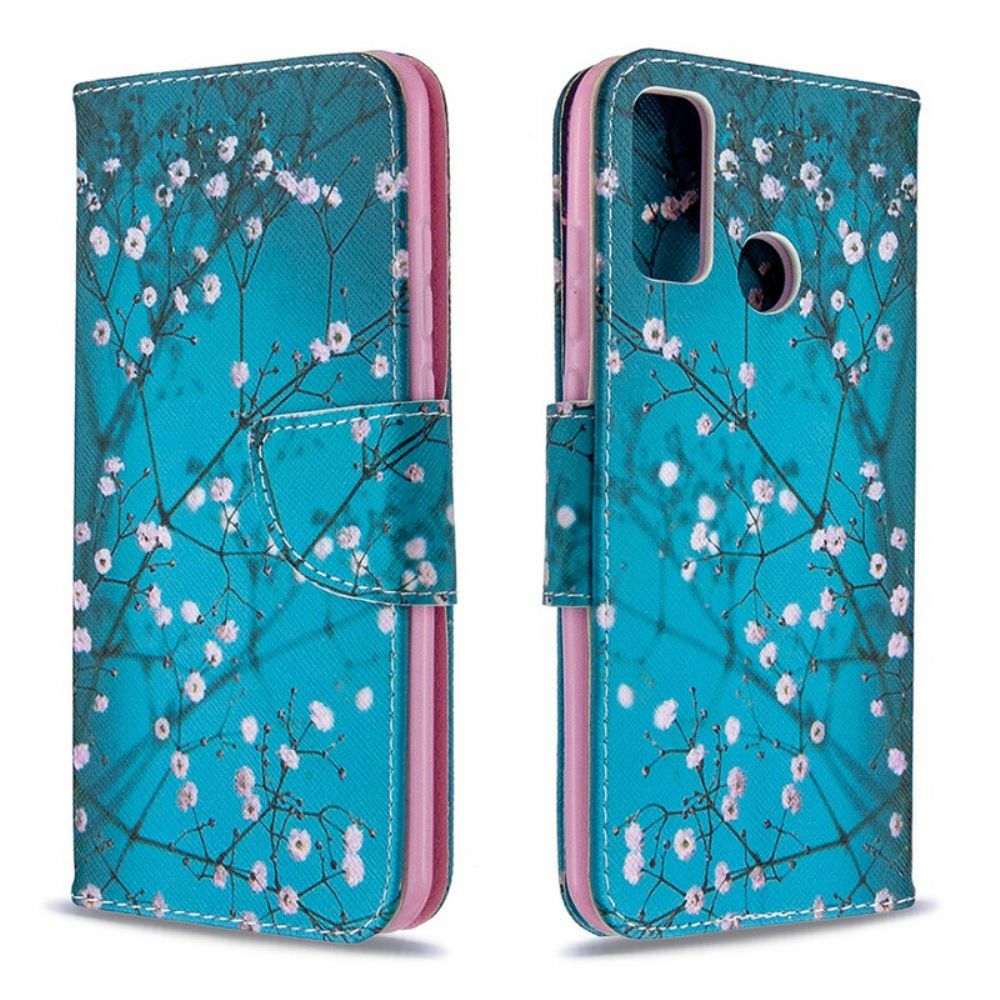 Leren Hoesje voor Huawei P Smart 2020 Bloeiende Boom