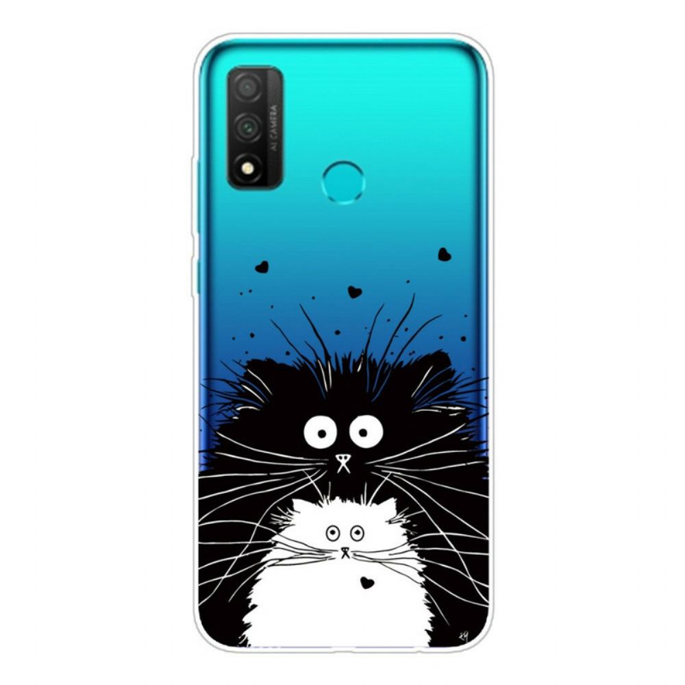 Telefoonhoesje voor Huawei P Smart 2020 Transparante Verraste Katten