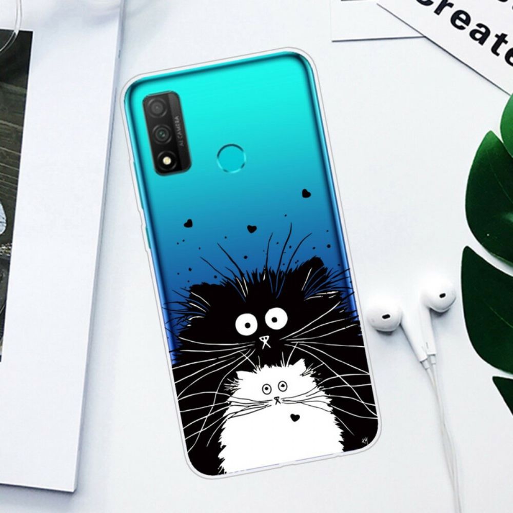 Telefoonhoesje voor Huawei P Smart 2020 Transparante Verraste Katten