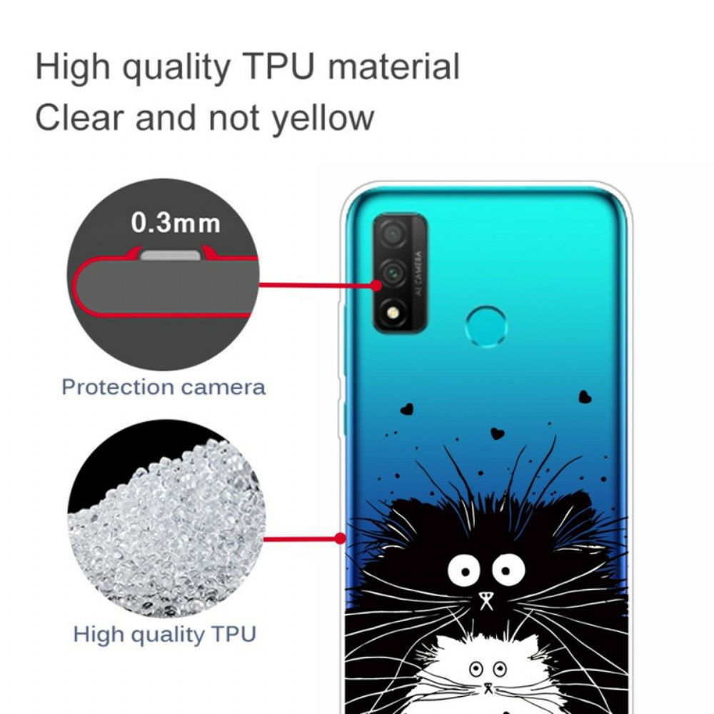 Telefoonhoesje voor Huawei P Smart 2020 Transparante Verraste Katten