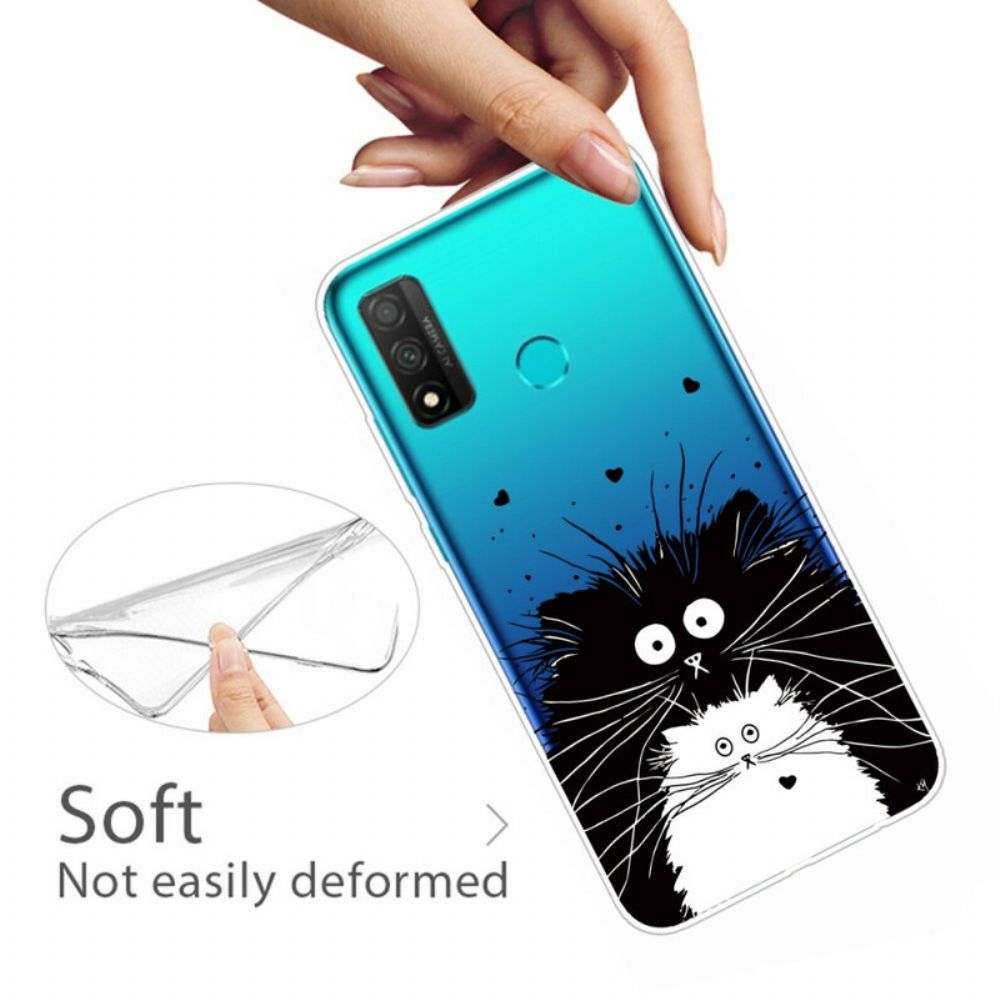 Telefoonhoesje voor Huawei P Smart 2020 Transparante Verraste Katten