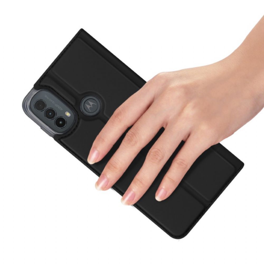 Bescherming Hoesje voor Moto E40 / E30 / E20 Folio-hoesje Dux Ducis Pro-skin