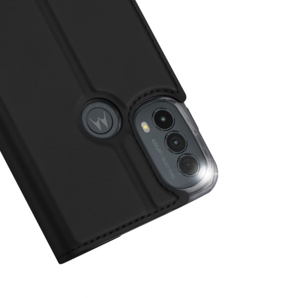 Bescherming Hoesje voor Moto E40 / E30 / E20 Folio-hoesje Dux Ducis Pro-skin