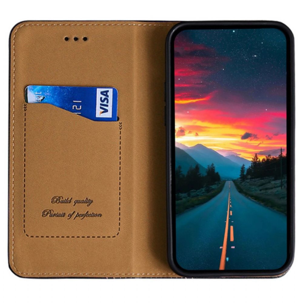 Bescherming Hoesje voor Moto E40 / E30 / E20 Folio-hoesje Litchi Lederen Stiksels Splitsen