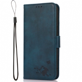 Flip Case voor Moto E40 / E30 / E20 Kat En Vlinders