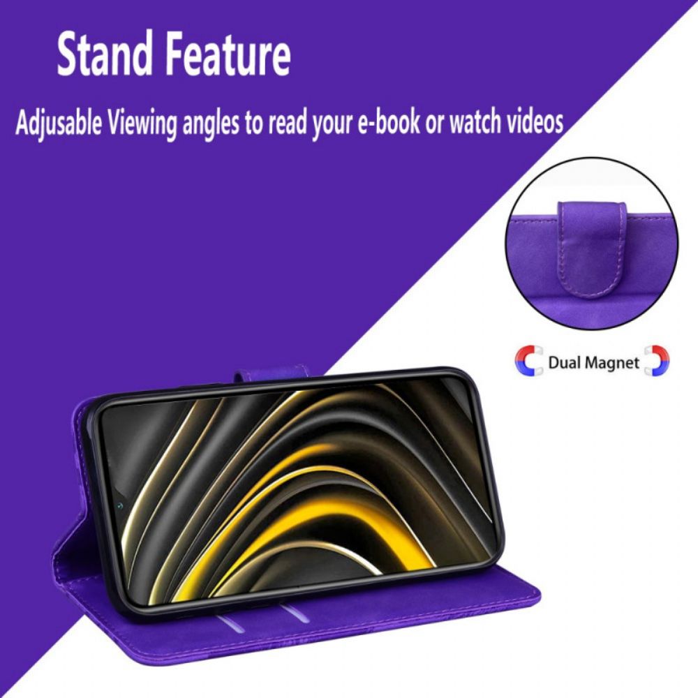 Folio-hoesje voor Moto E40 / E30 / E20 Vlinderhuid-aanraking