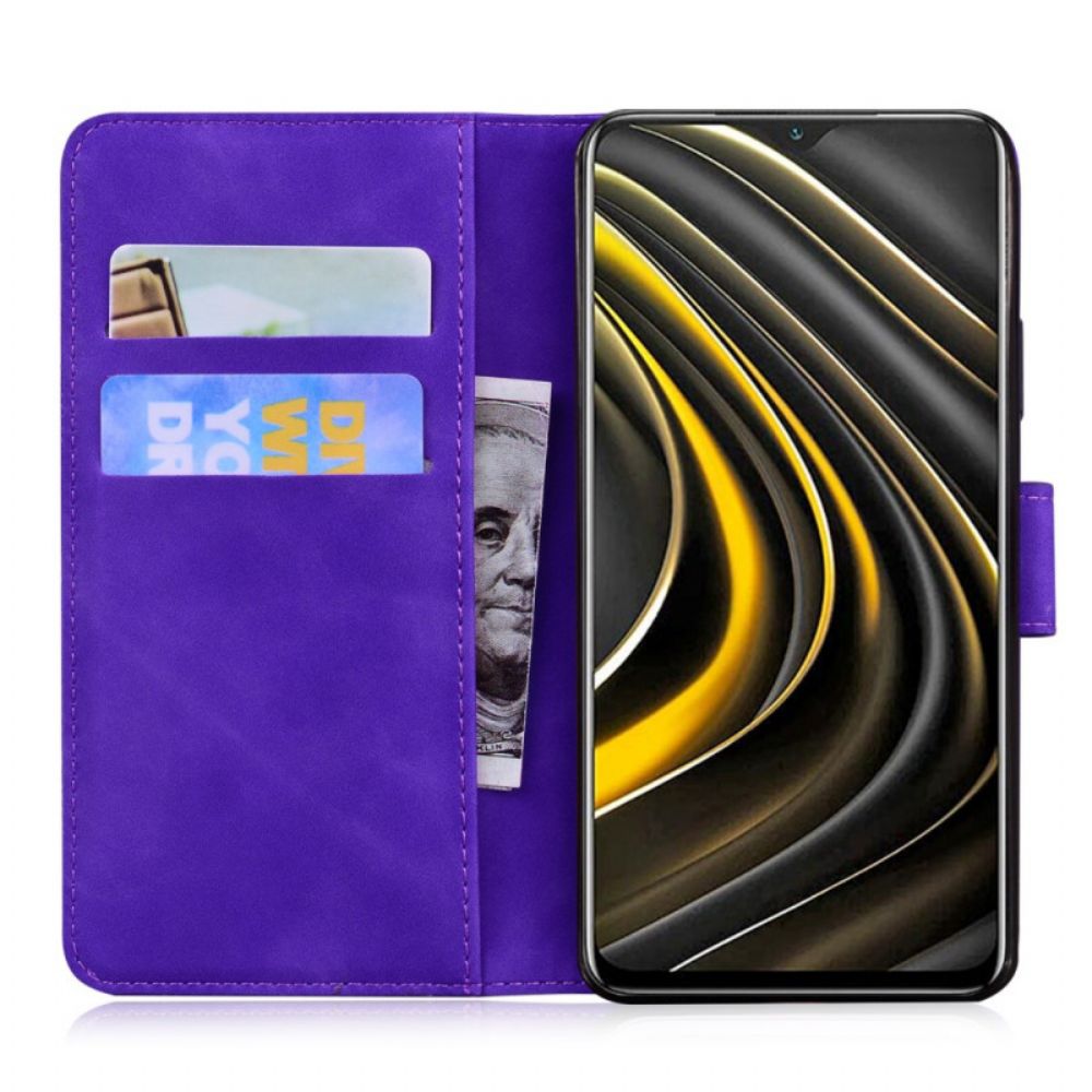 Folio-hoesje voor Moto E40 / E30 / E20 Vlinderhuid-aanraking