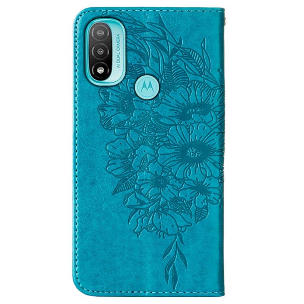 Folio-hoesje voor Moto E40 / E30 / E20 Vlinderontwerp