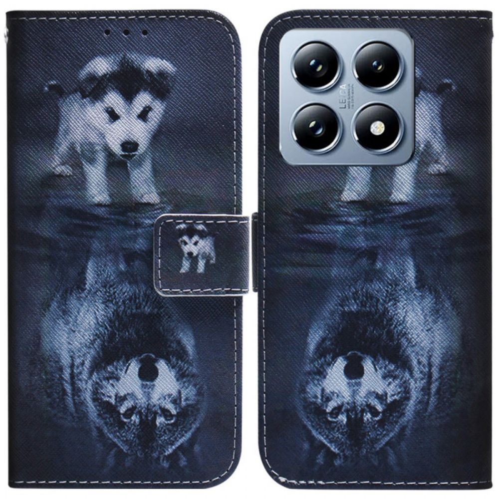 Leren Hoesje Xiaomi 14t Puppydroom Bescherming Hoesje
