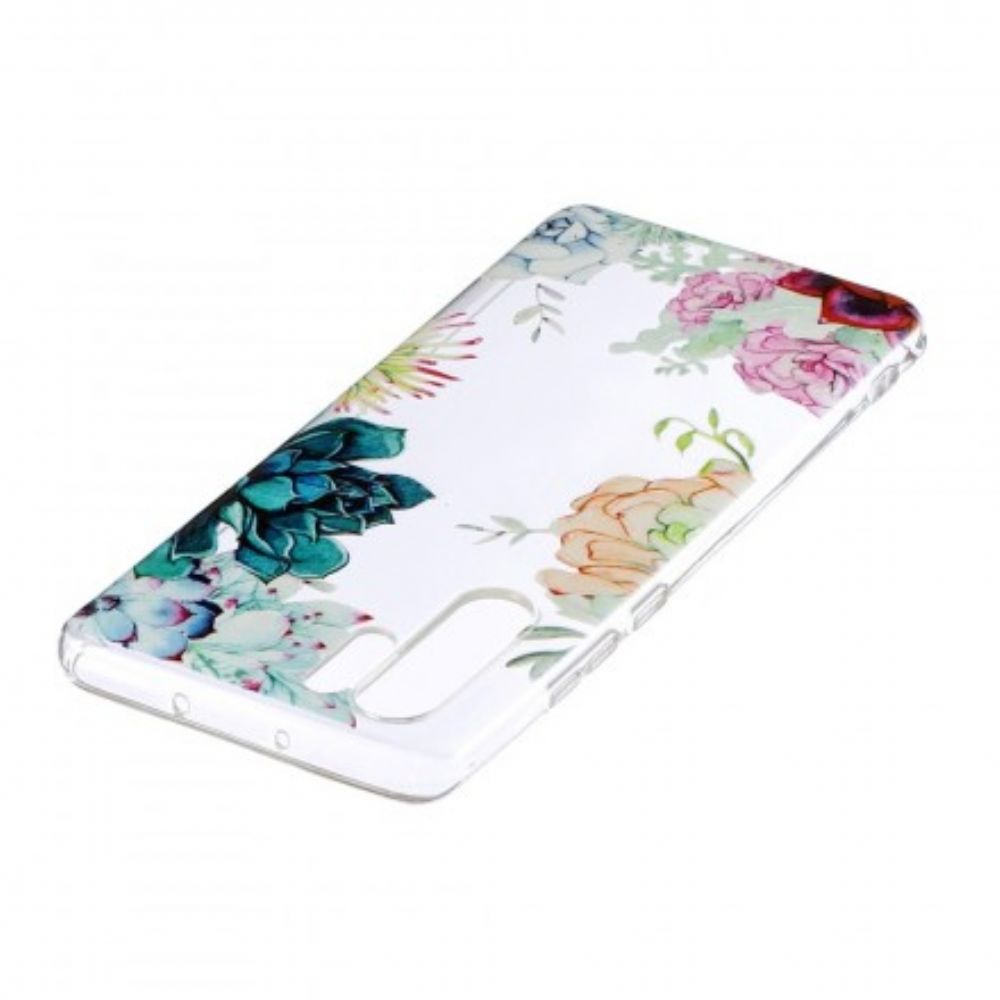Hoesje voor Huawei P30 Pro Naadloze Aquarelbloemen