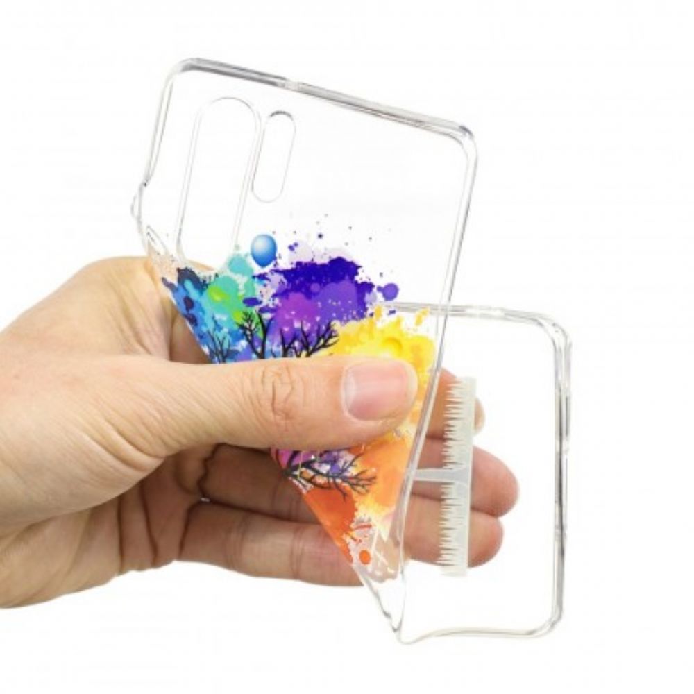 Hoesje voor Huawei P30 Pro Transparante Waterverfboom