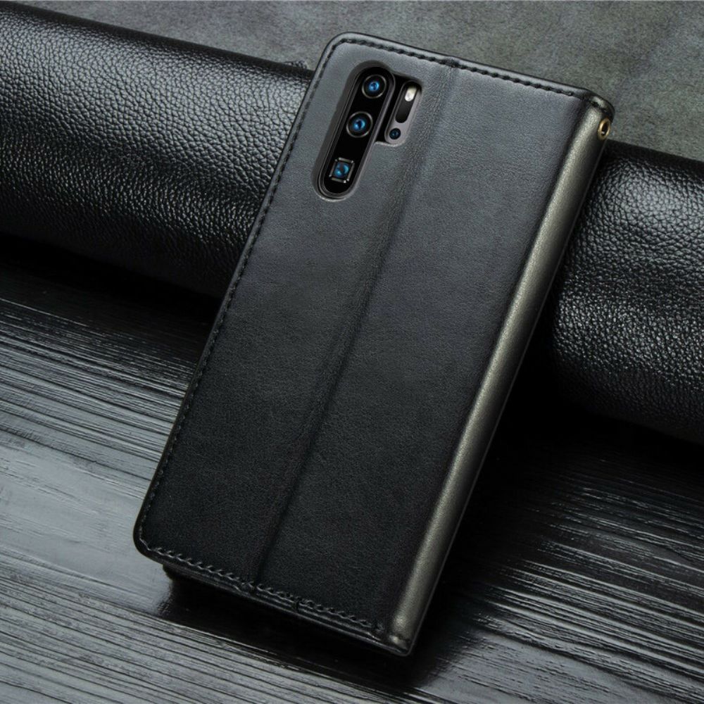 Leren Hoesje voor Huawei P30 Pro Faux Leder En Vintage Sluiting