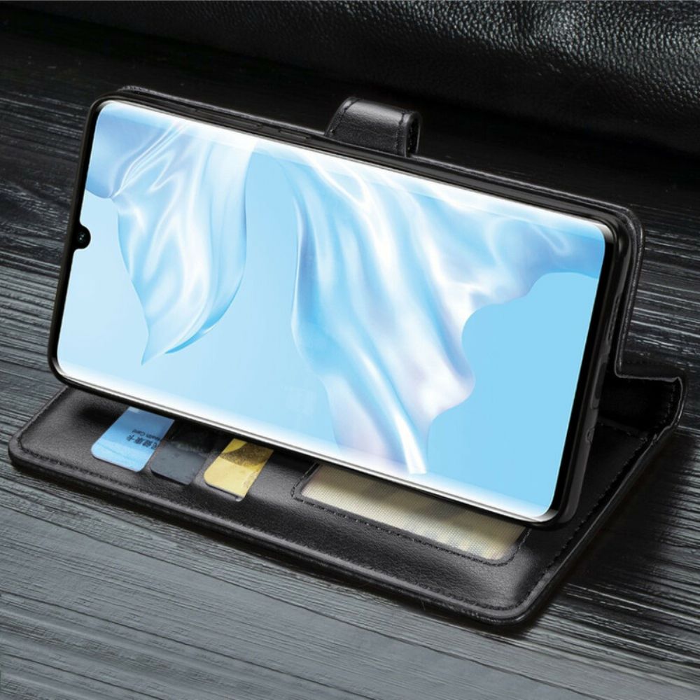 Leren Hoesje voor Huawei P30 Pro Faux Leder En Vintage Sluiting
