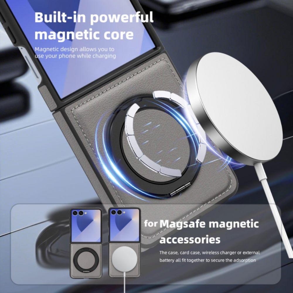 Case Hoesje Samsung Galaxy Z Flip 7 Telefoonhoesje Compatibel Met Magsafe Ring Houder