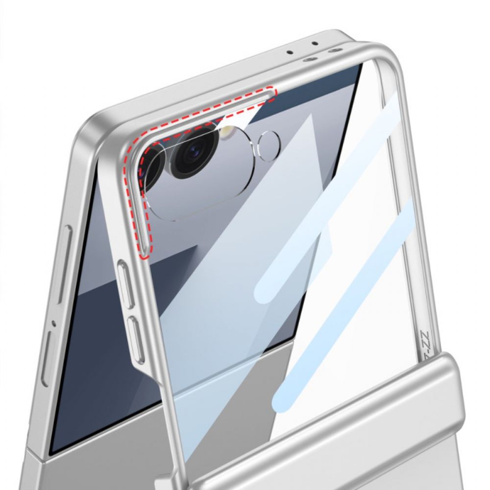 Case Hoesje Samsung Galaxy Z Flip 7 Telefoonhoesje Met Magnetische Bevestiging Scharnierbeschermer En Gkk-logo