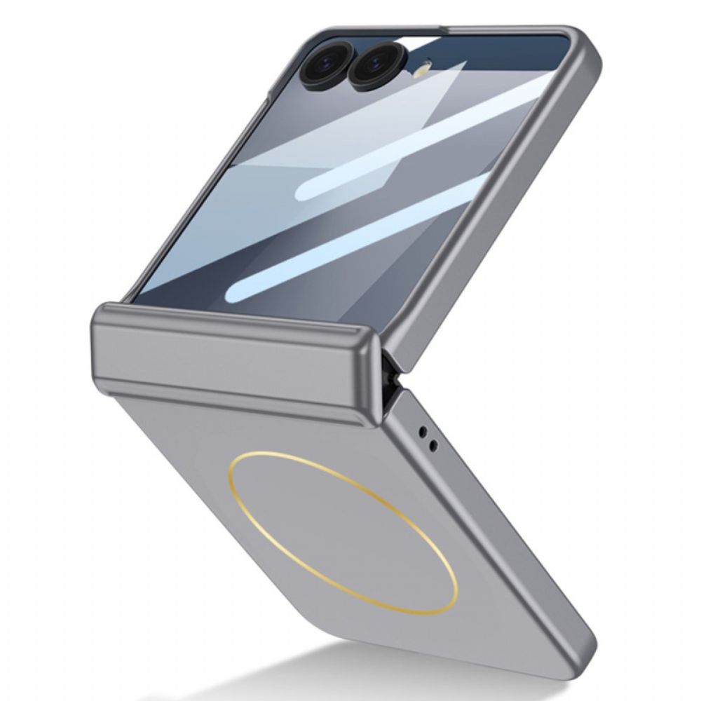 Case Hoesje Samsung Galaxy Z Flip 7 Telefoonhoesje Met Magnetische Bevestiging Scharnierbeschermer En Gkk-logo