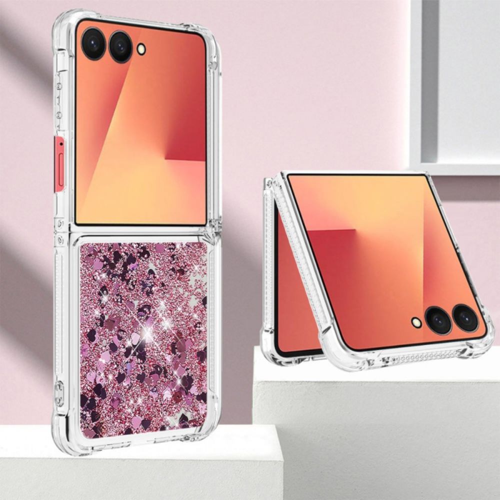 Case Hoesje Samsung Galaxy Z Flip 7 Telefoonhoesje Pailletten