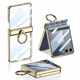 Case Hoesje Samsung Galaxy Z Flip 7 Telefoonhoesje Transparant Met Standaard En Magnetische Bescherming Gkk