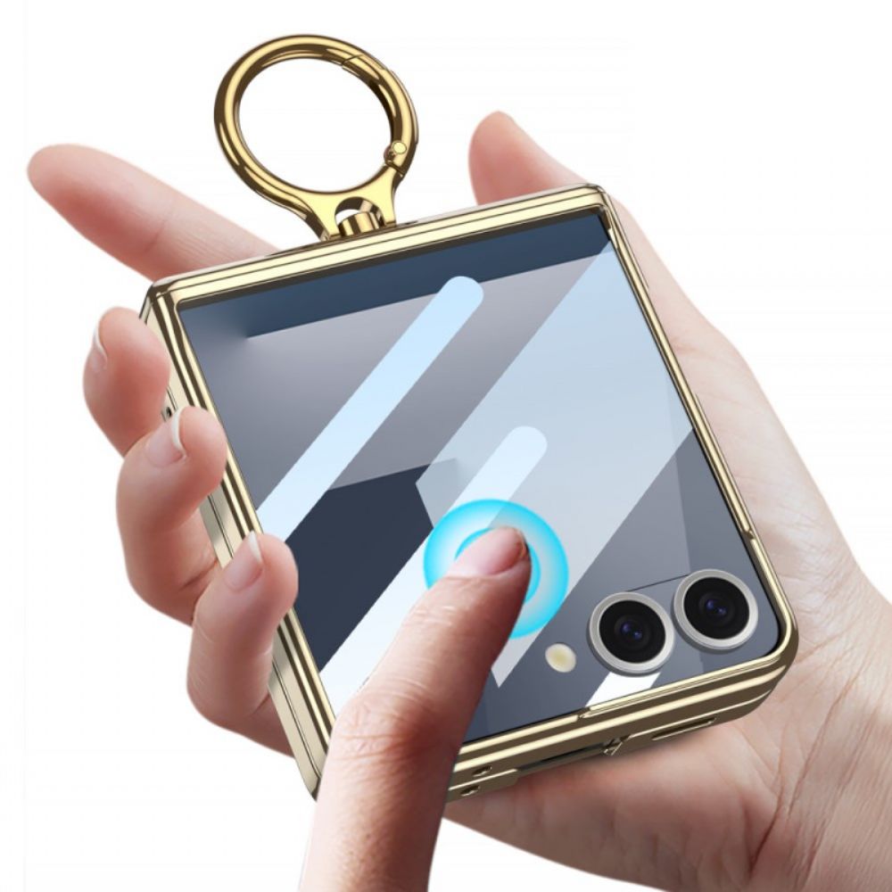 Case Hoesje Samsung Galaxy Z Flip 7 Telefoonhoesje Transparant Met Standaard En Magnetische Bescherming Gkk