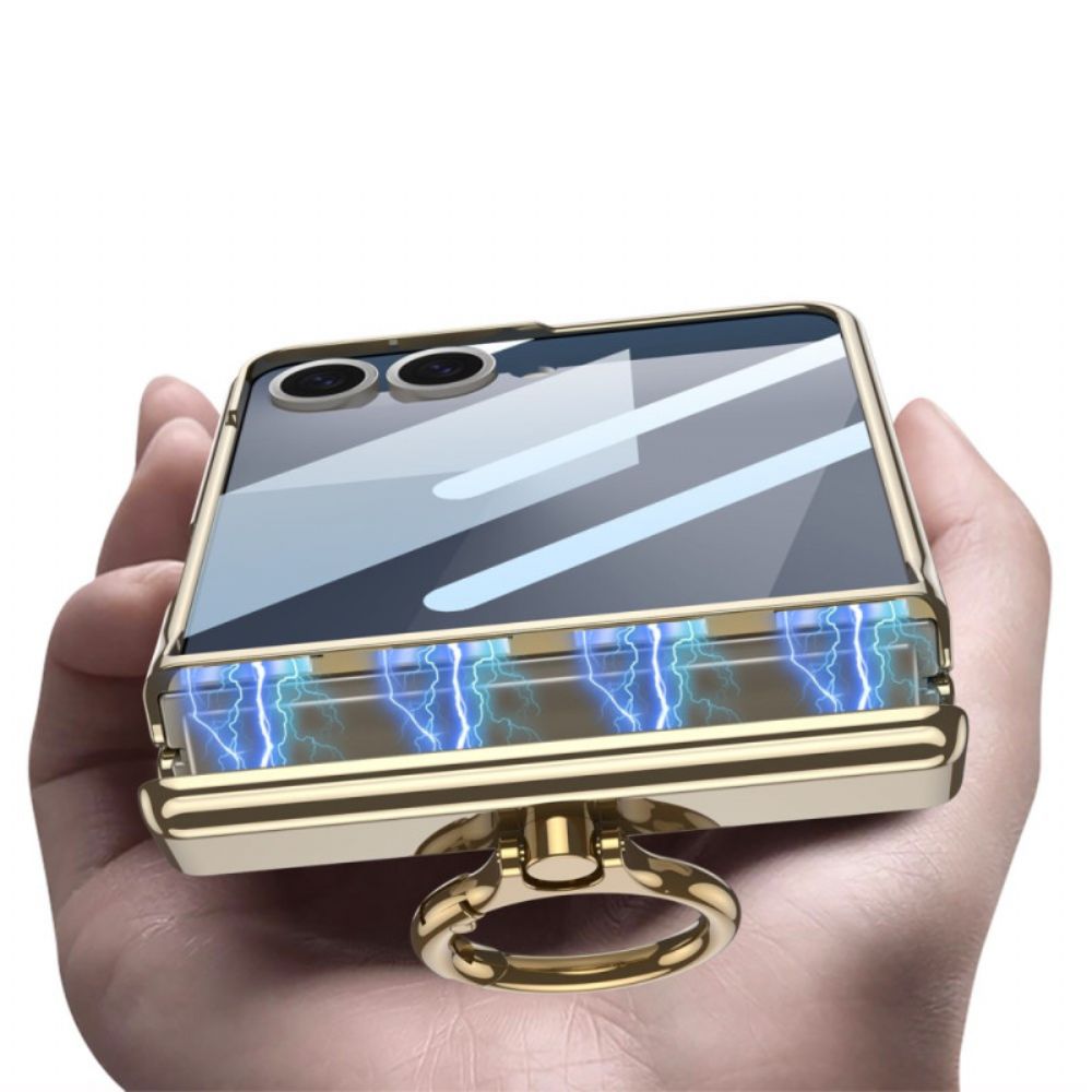 Case Hoesje Samsung Galaxy Z Flip 7 Telefoonhoesje Transparant Met Standaard En Magnetische Bescherming Gkk