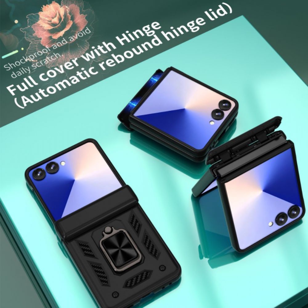 Cover Hoesje Samsung Galaxy Z Flip 7 Telefoonhoesje Duurzame Ring