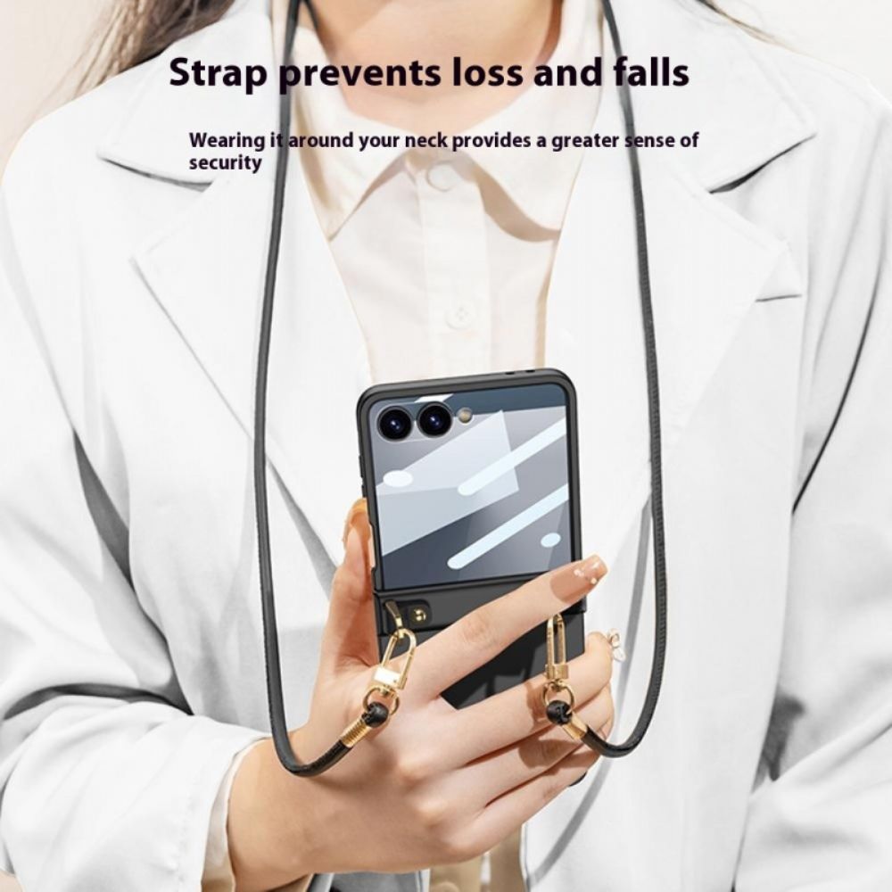 Cover Hoesje Samsung Galaxy Z Flip 7 Telefoonhoesje Koordarmband