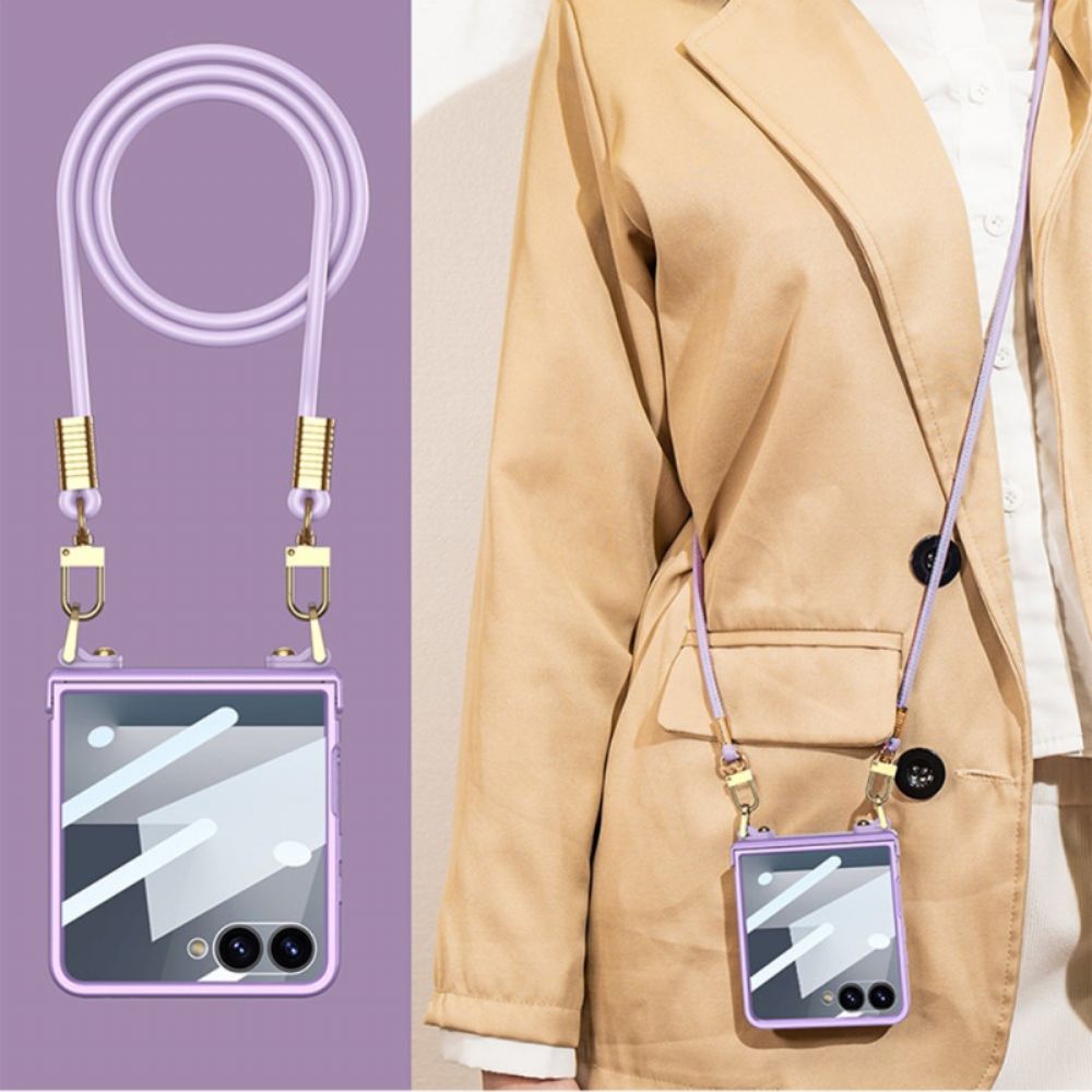 Cover Hoesje Samsung Galaxy Z Flip 7 Telefoonhoesje Koordarmband