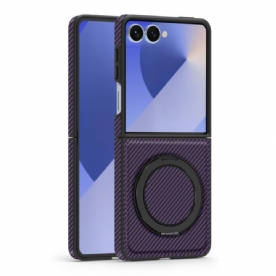 Cover Hoesje Samsung Galaxy Z Flip 7 Telefoonhoesje Magnetische Koolstofvezel