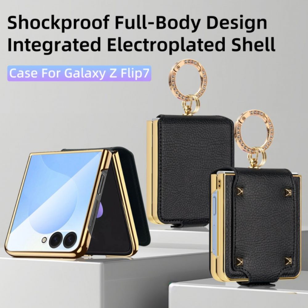 Cover Hoesje Samsung Galaxy Z Flip 7 Telefoonhoesje Premium Ring
