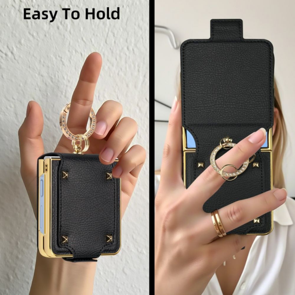 Cover Hoesje Samsung Galaxy Z Flip 7 Telefoonhoesje Premium Ring