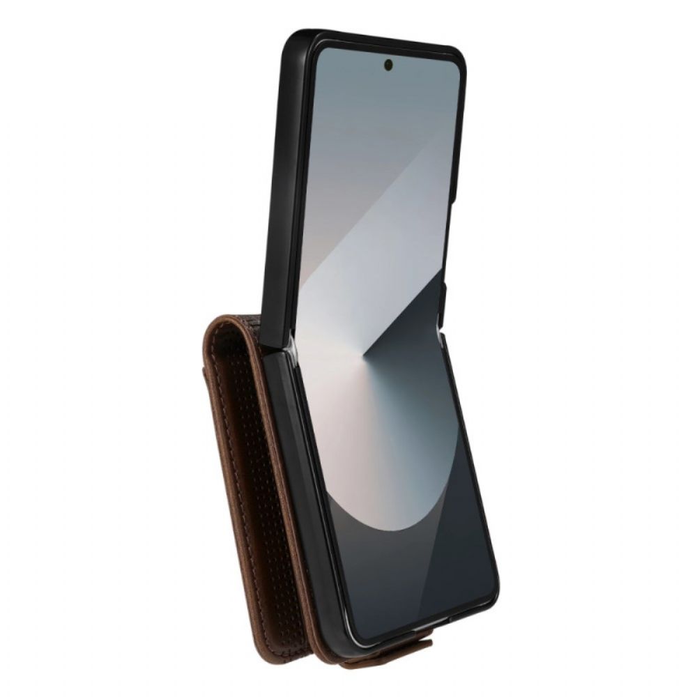 Cover Hoesje Samsung Galaxy Z Flip 7 Telefoonhoesje Stijlvolle Kaarthouder