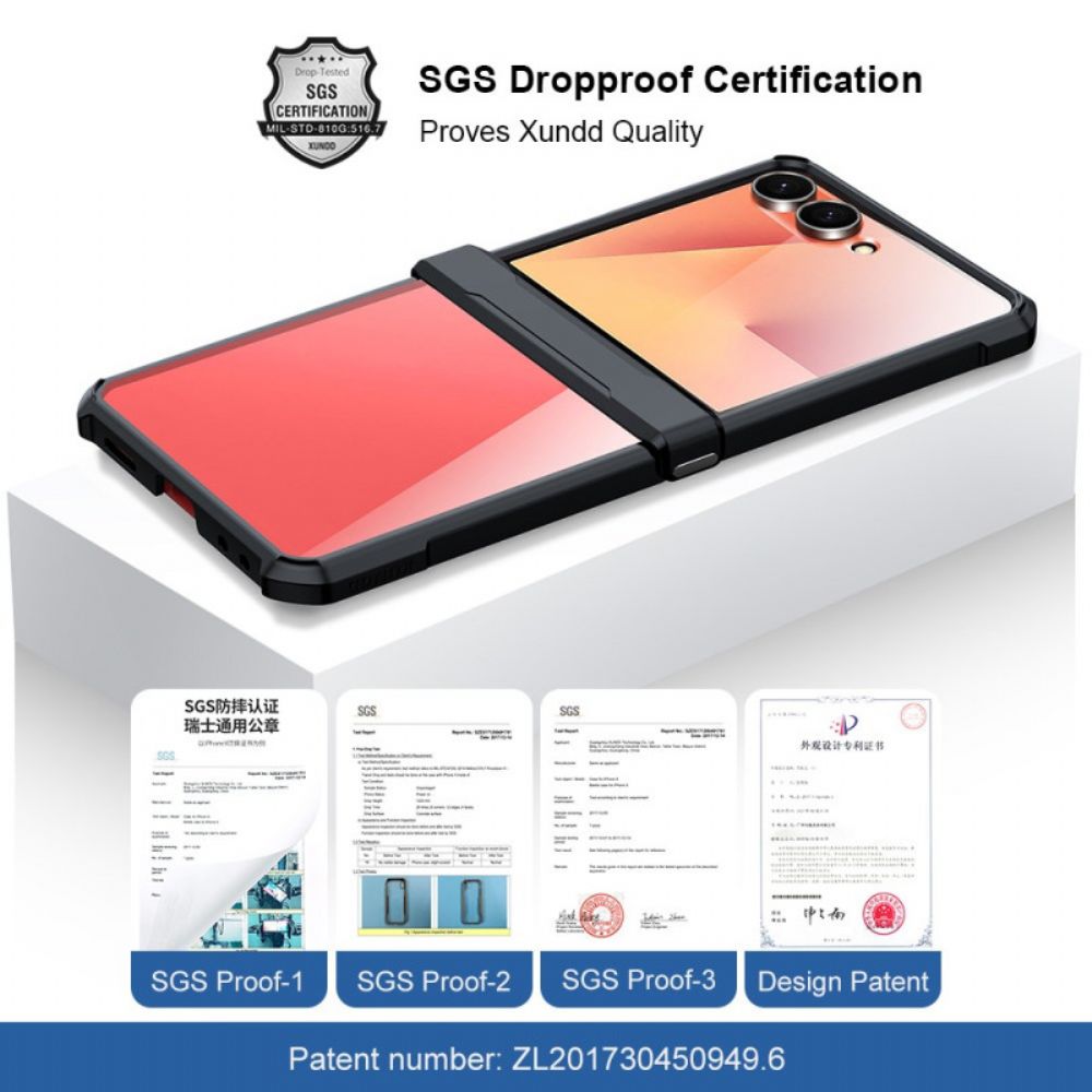 Cover Hoesje Samsung Galaxy Z Flip 7 Telefoonhoesje Xundd Airbag En Schermbeschermer