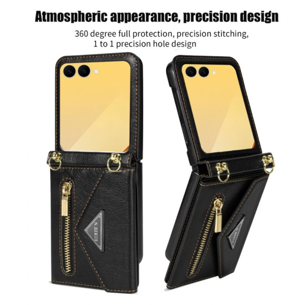 Hoesje Case Samsung Galaxy Z Flip 7 Telefoonhoesje N.bekus Schouderportemonnee