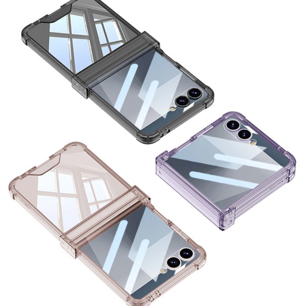 Hoesje Samsung Galaxy Z Flip 7 Gekleurd Doorschijnend Met Airbagbescherming Bescherming Hoesje